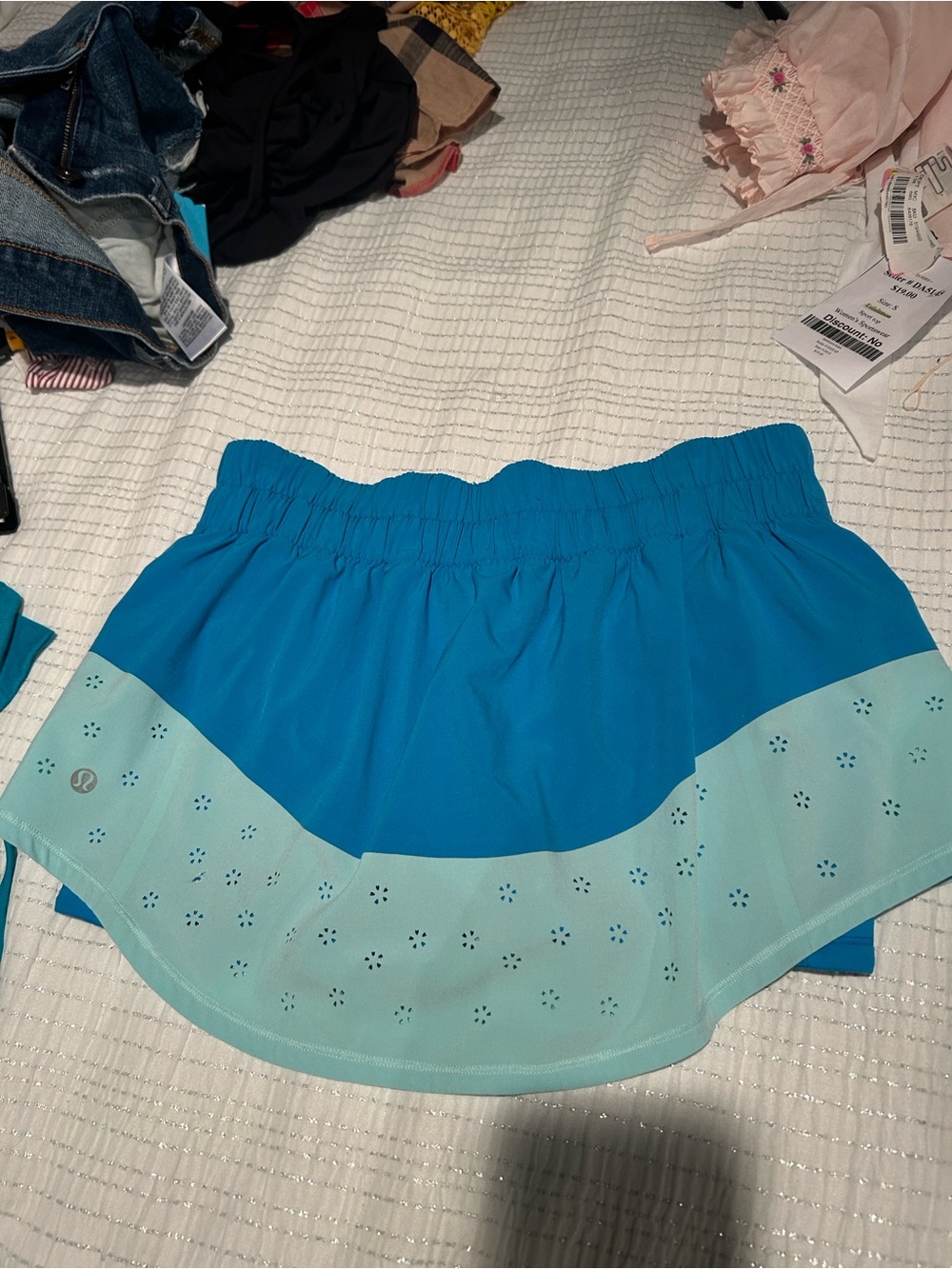 Lululemon Blue Two-Tone Athletic Skirt